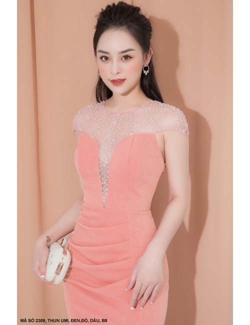 Đầm Sát Nách Xẻ Lai Phối Lưới - 2309