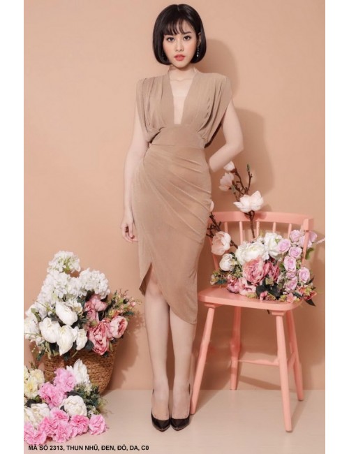 Đầm Lai Hở Một Bên Cô Đỗ - 2313