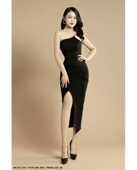 Đầm Một Dây Lai Xẻ Đùi - 2316