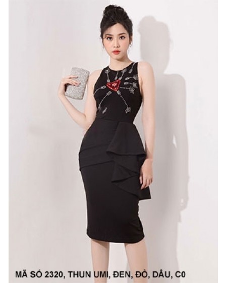 ĐẦM ÔM SÁT NÁCH ĐÍNH BÈO EO - 2320