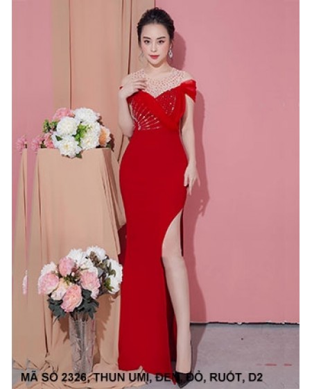 Đầm Dạ Hội Cúp Ngực Đính Hạt - 2326