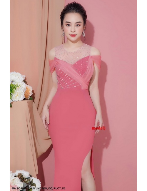 Đầm Dạ Hội Cúp Ngực Đính Hạt 2326