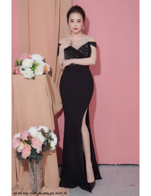 Đầm Dạ Hội Cúp Ngực Đính Hạt 2326