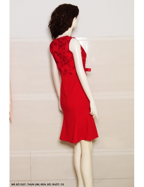 Đầm Sát Nách Cột Nơ Eo - 2327