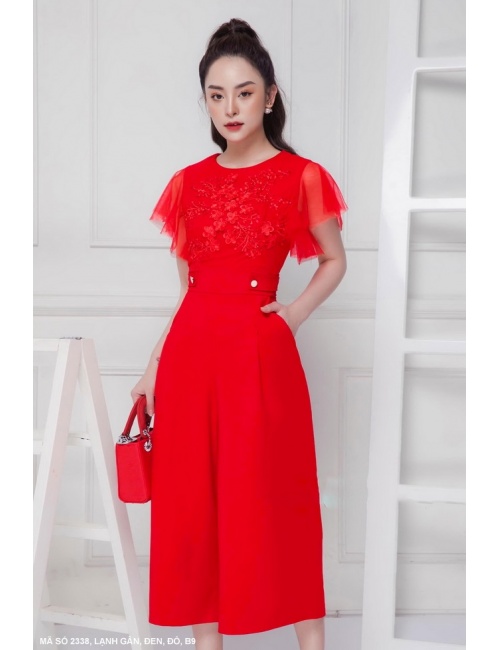 Đồ Bay Tay Ngắn Ren Thân Kết Hoa