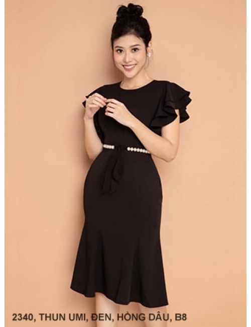 Đầm Cột Dây Eo Ngọc Trai - 2340