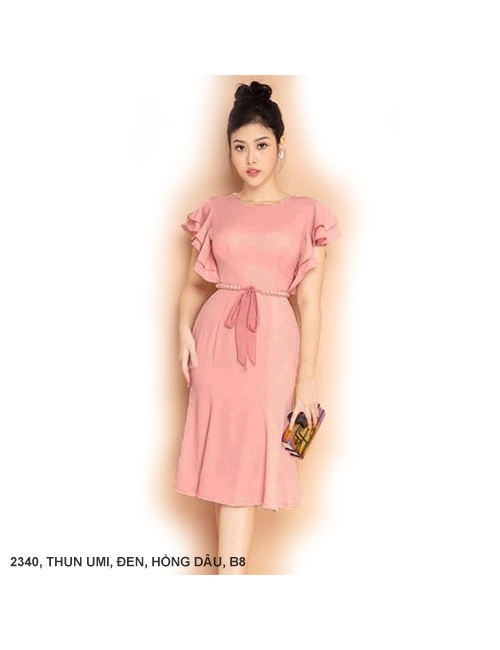 Đầm Cột Dây Eo Ngọc Trai - 2340