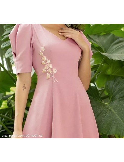 Đầm Dạ Hội Cổ Xéo Lai Xẻ Cao - 2422