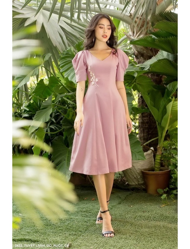 ĐẦM DẠ HỘI CỔ XÉO LAI XẺ CAO - 2422