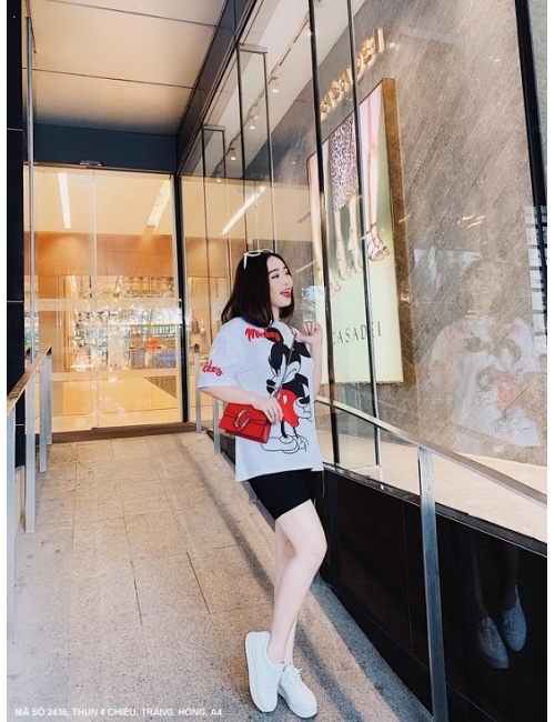 Đồ Bộ Lửng In Chuột Mickey - 2436