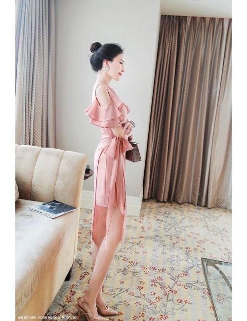 Đầm Dạo Phố Thắt Nơ Xinh Xắn - 2591