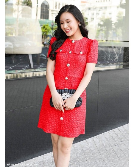 Đầm Công Sở Tay Ngắn 4 Túi