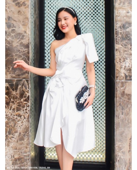 Đầm Xòe Lai Xéo Cổ Xéo - 2522