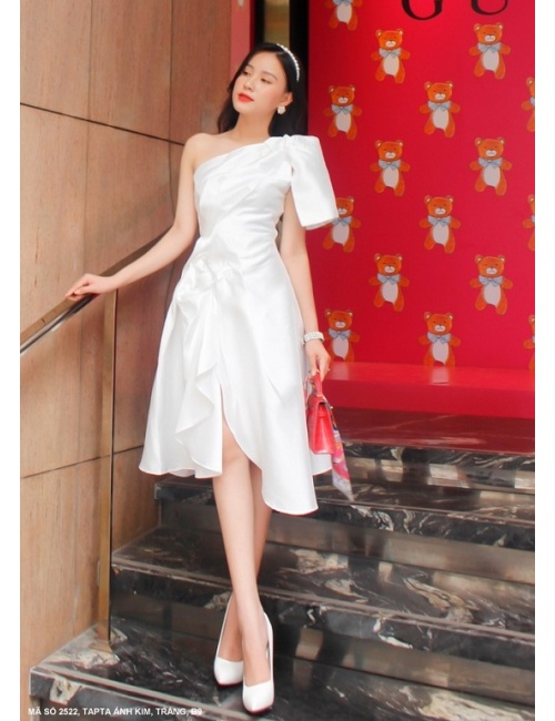 Đầm Xòe Lai Xéo Cổ Xéo - 2522