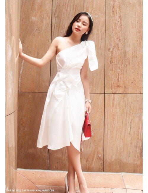 Đầm Xòe Lai Xéo Cổ Xéo - 2522