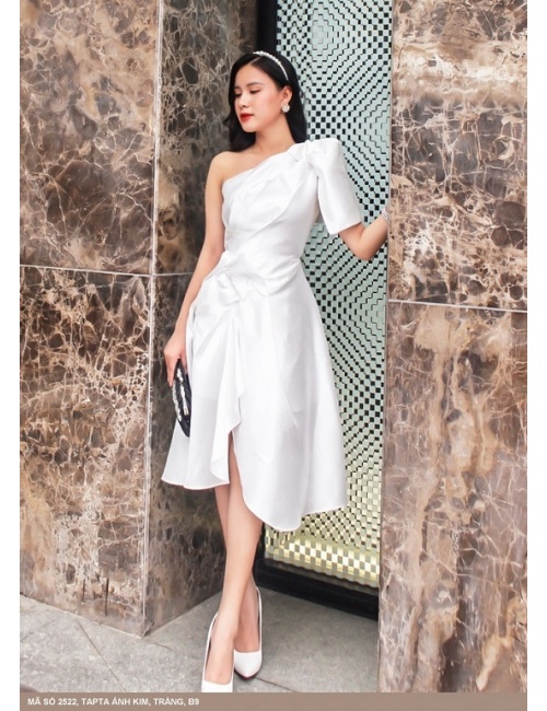 Đầm Xòe Lai Xéo Cổ Xéo - 2522