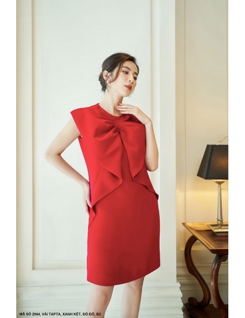 Đầm Dún Nơ Lớn Trước Ngực - 2544
