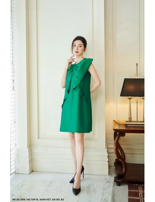Đầm Dún Nơ Lớn Trước Ngực - 2544
