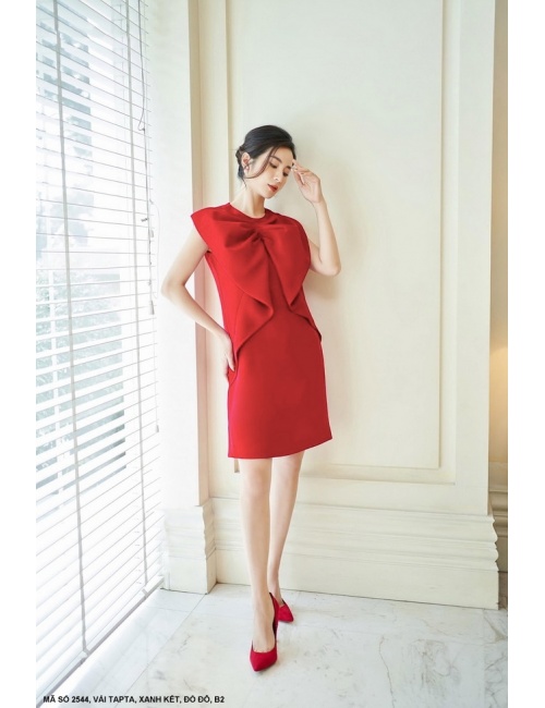 Đầm Dún Nơ Lớn Trước Ngực - 2544
