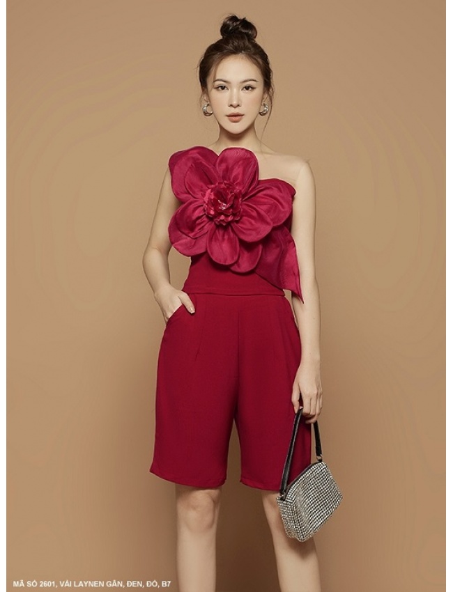 Bộ Áo Và Quần Đính Hoa Cực Lớn Trước Ngực - 2601