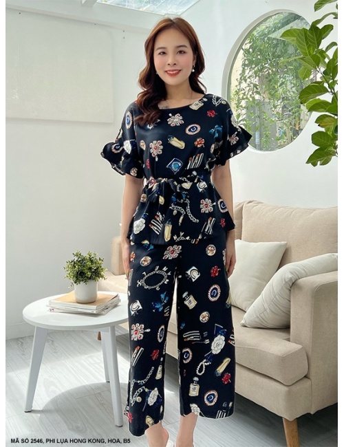 Bộ Lững Tay Dún Thắt Eo Xinh Xắn - 2546