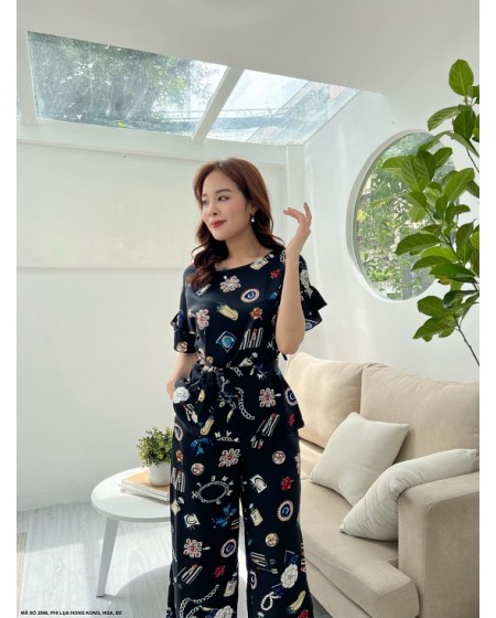 Bộ Lững Tay Dún Thắt Eo Xinh Xắn - 2546