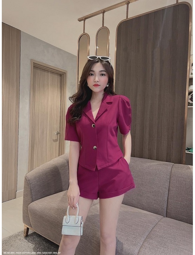 Bộ Short Vest Cá Tính - 2551