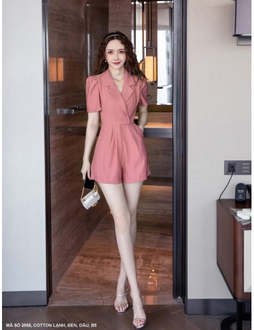 Bộ Jump Sọt Cài 1 Nút Cổ Bẻ - 2556