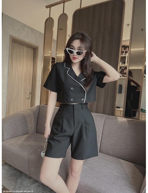 Bộ Áo Và Quần Lở Chạp Viền Màu - 2568