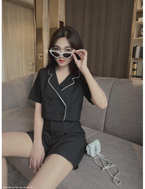 Bộ Áo Và Quần Lở Chạp Viền Màu - 2568