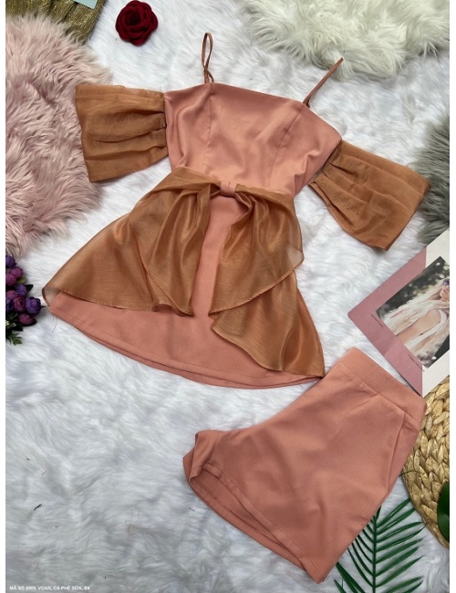 Bộ Ngắn Tay Voan Xinh Xắn - 2569