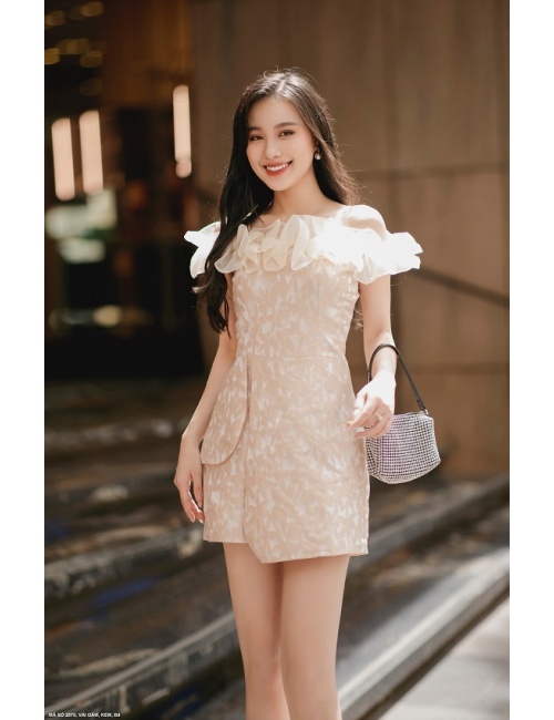 Đồ Bay Ngắn Gấm Hoa Dún Bèo Quanh Vai - 2570