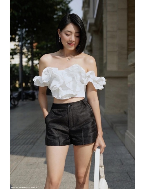 Áo Dún Bèo Trễ Vai Xinh Xắn - 2575
