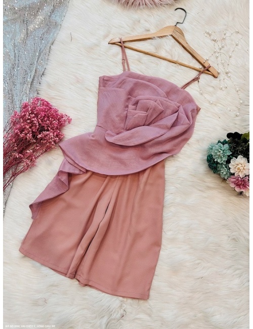 Bộ Đồ Bay Lửng Hoa Lớn Trước Ngực - 2596