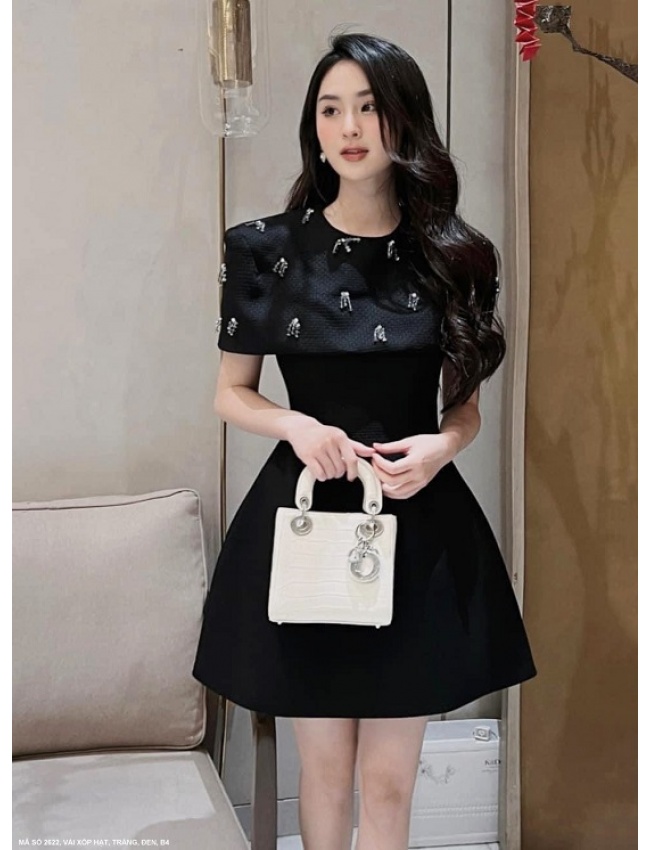 Đầm Dạo Phố Cổ Nữ Hoàng Kết Pha Lê - 2622