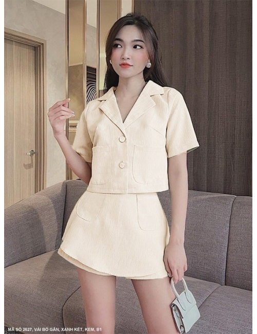 Bộ Áo Và Quần Ngắn Giả Váy Cá Tính - 2627