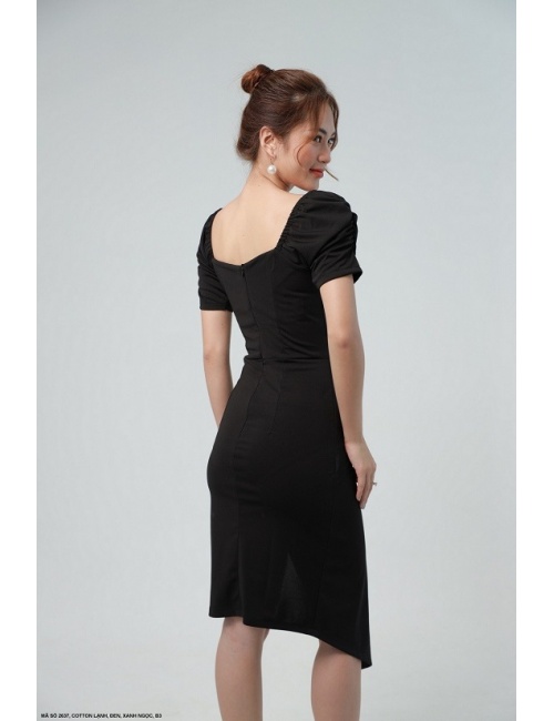 Đầm Rút Ngực Cổ Vuông - 2637