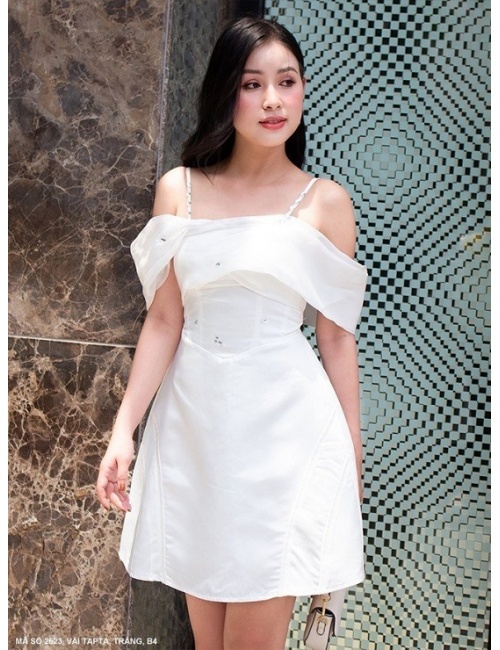 Đầm 2 Dây Trễ Vai Quyến Rũ - 2623