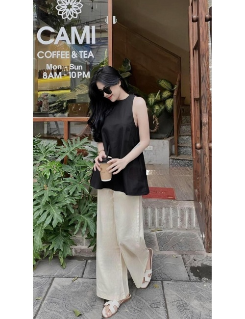 Sét Áo Quần Kiểu Xẻ Tà Lưng Sang Trọng - 9027