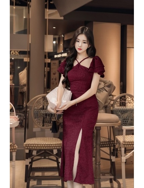  Đầm ôm sẻ đùi sang trọng -9031
