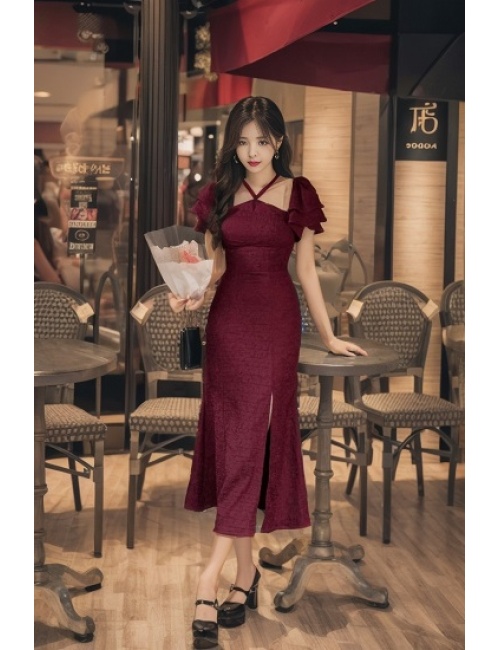  Đầm ôm sẻ đùi sang trọng -9031