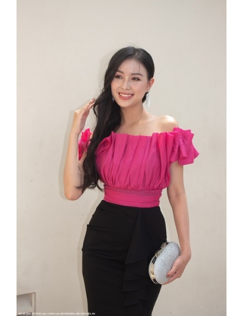 Đầm Xếp Ly Hở Vai Quyến Rũ - 2635