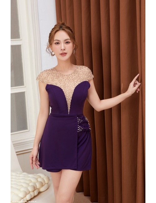 Đầm Ngắn Phối Lưới Xinh Xắn - 2659