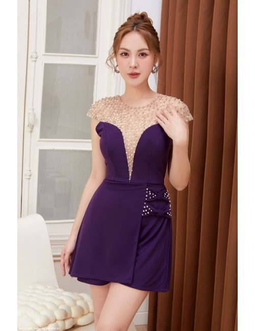 Đầm Ngắn Phối Lưới Xinh Xắn - 2659