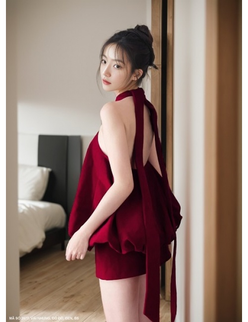 Bộ Váy Và Áo Yếm Cột Cổ - 2677