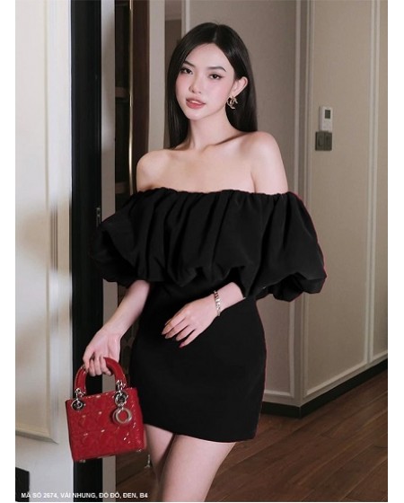 ĐẦM ÔM HỞ VAI QUYẾN RŨ   -2674