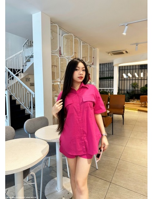 Bộ Áo Sơ Mi Tay Ngắn 2 Túi Và Quần Ngắn - 2683
