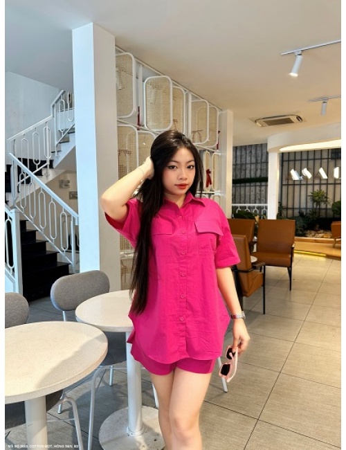 Bộ Áo Sơ Mi Tay Ngắn 2 Túi Và Quần Ngắn - 2683