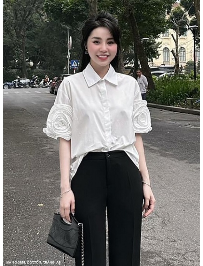 Áo Sơ Mi Tay Hoa - 2688