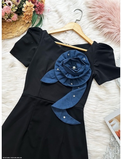 Đầm Kết Hoa Jean Trước Ngực - 2692